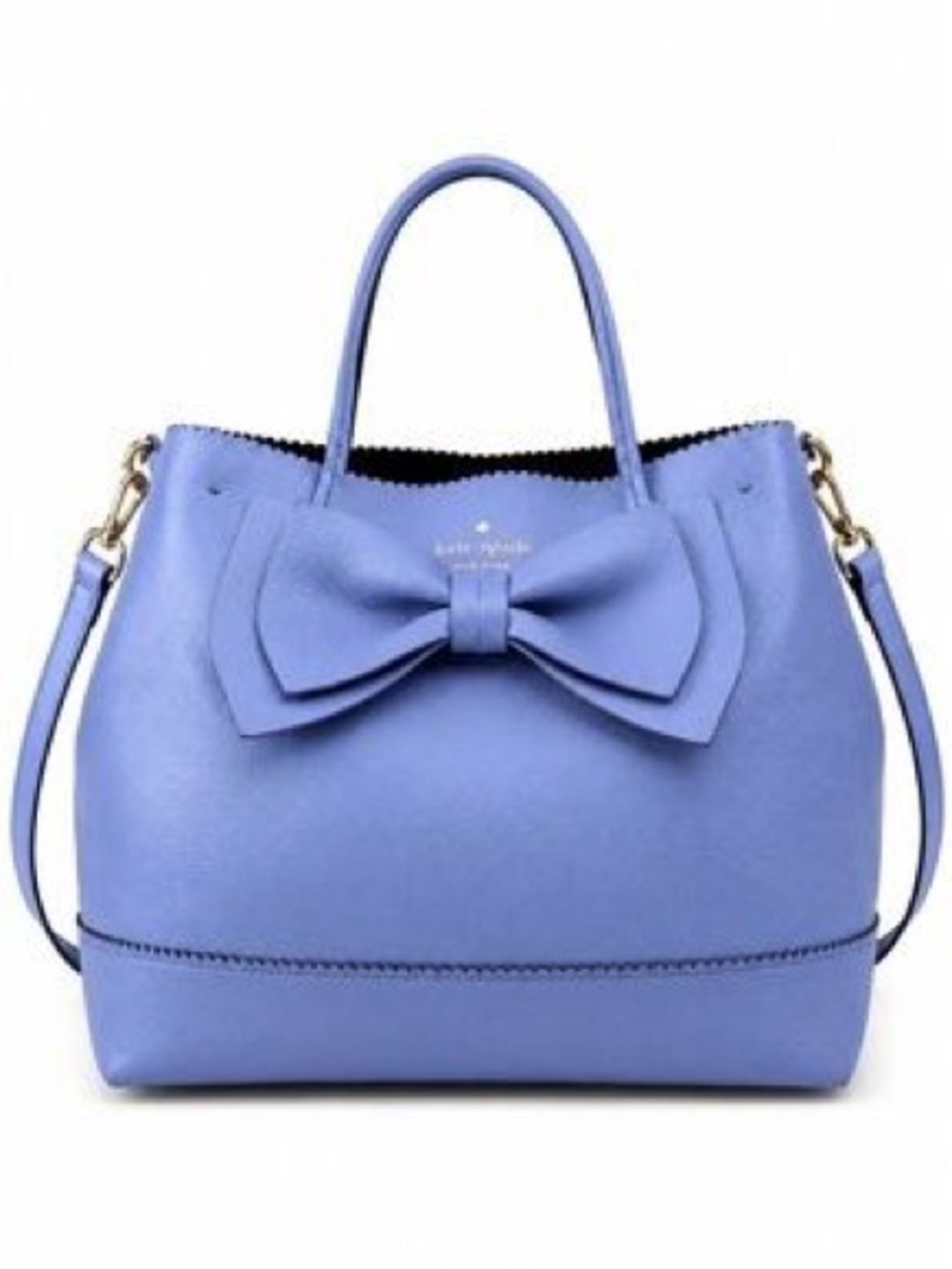 Kate Spade Vanderbilt Place Giorgia Leather periwinkle Bow Tote